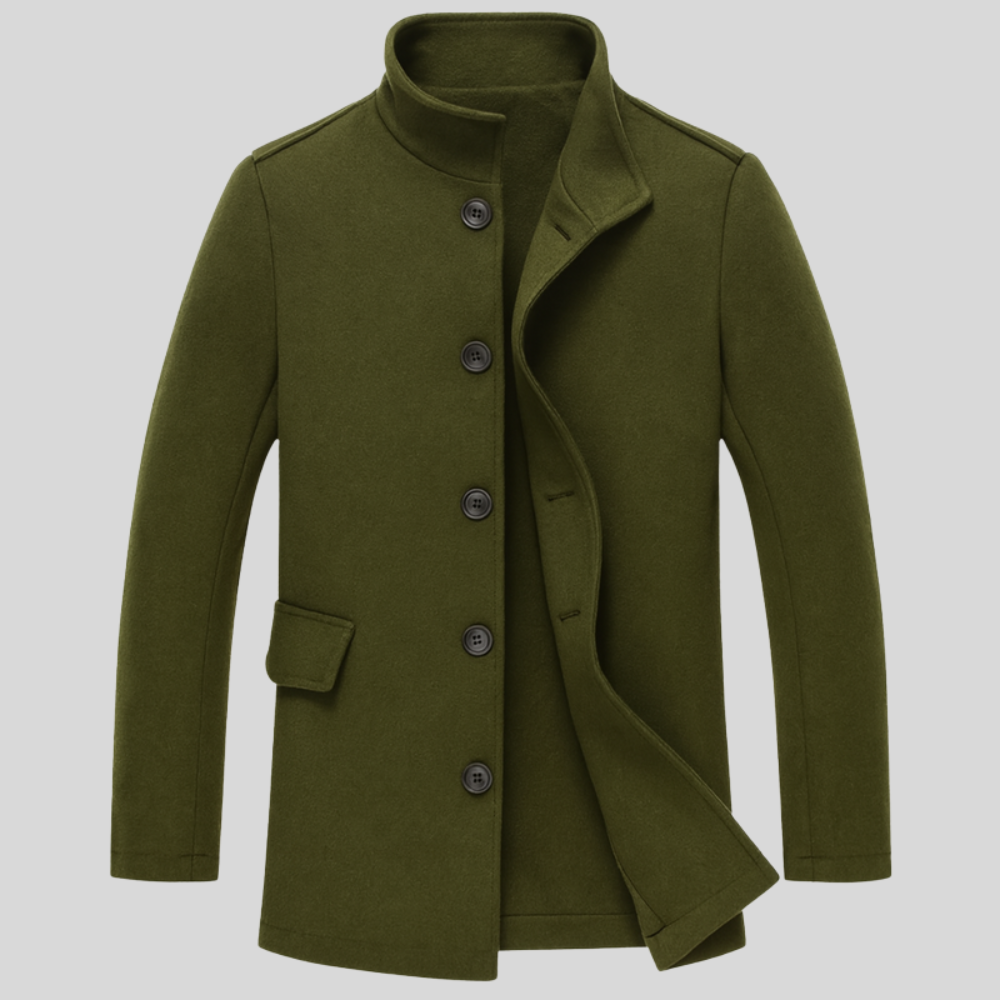 Men’s Utility Wool Stand-Collar Winter Coat