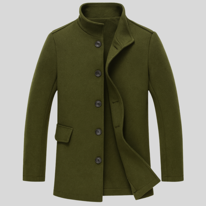 Men’s Utility Wool Stand-Collar Winter Coat