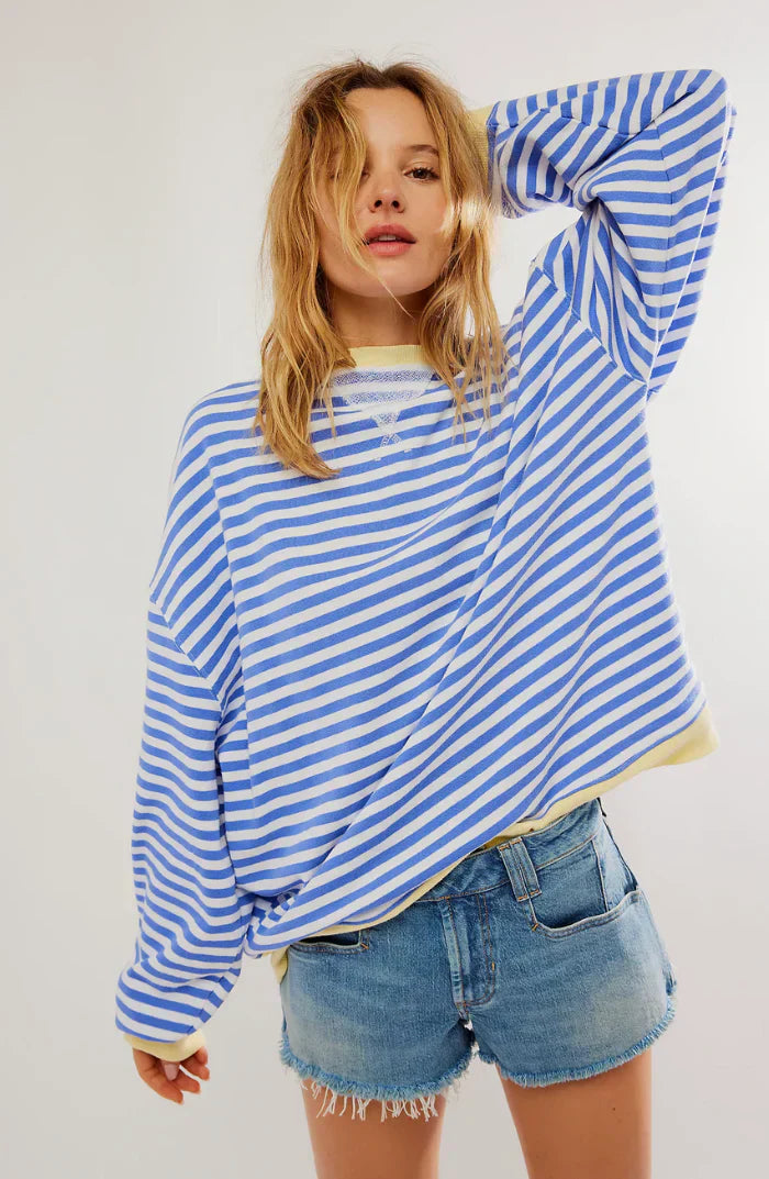 Women's Oversized Striped Sweater | Relaxed Fit