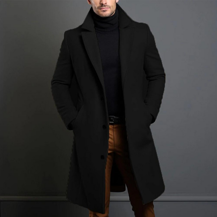 Tailored Winter Wool-Blend Coat for Casual & Formal Wear