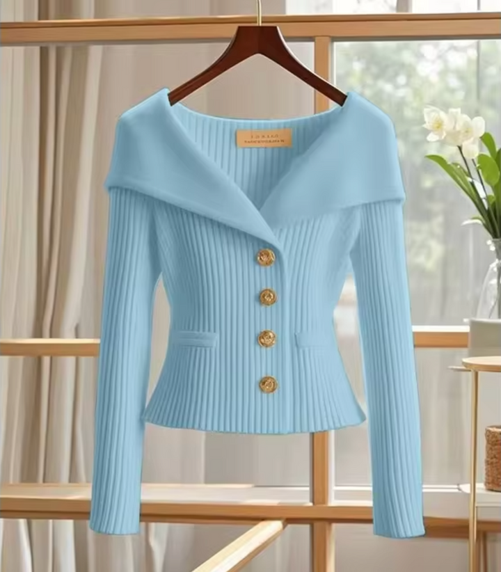 Knitted Cropped Cardigan | Elegant Short-Length Knit Pullover
