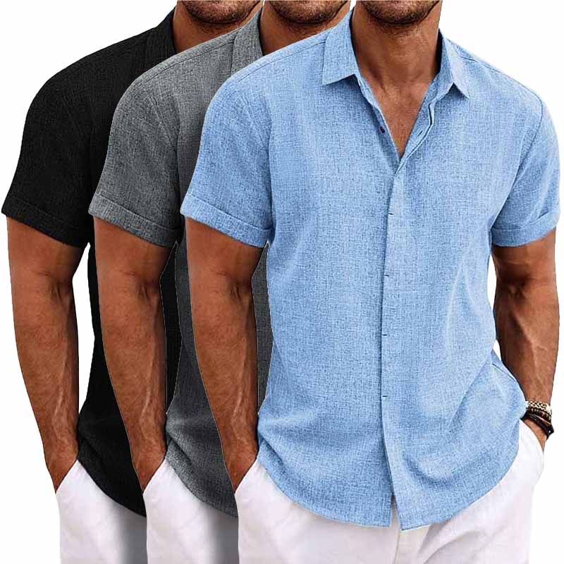 Feron | Men’s Short-Sleeve Linen Shirt