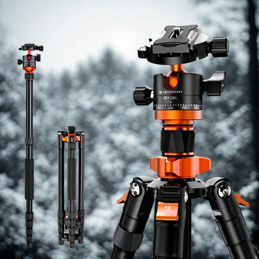 1.7m (67 Inch) Aluminum Portable Camera Tripod | Lightweight & Compact