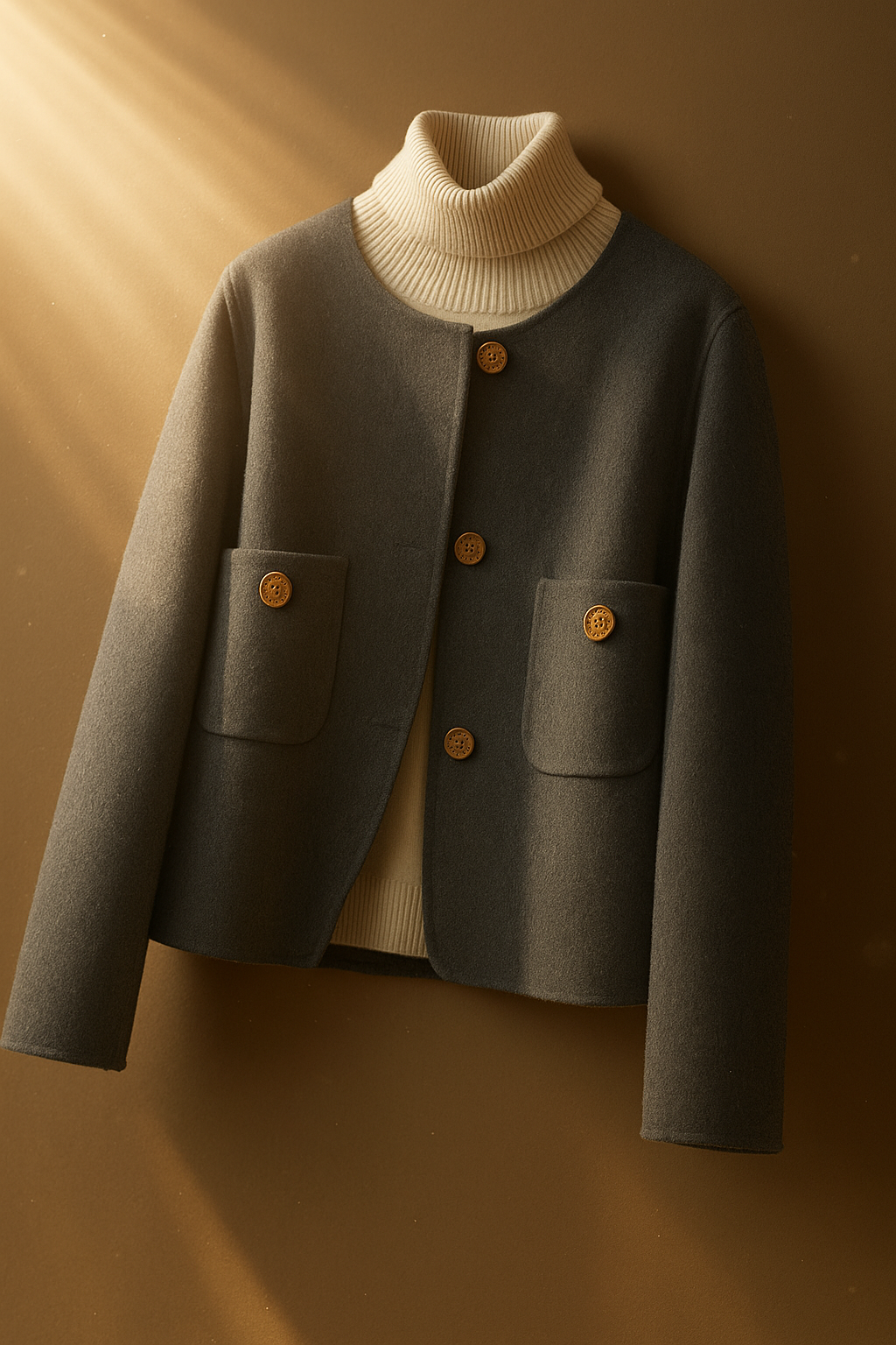 Women’s Cropped Wool-Blend Jacket | Warm & Stylish
