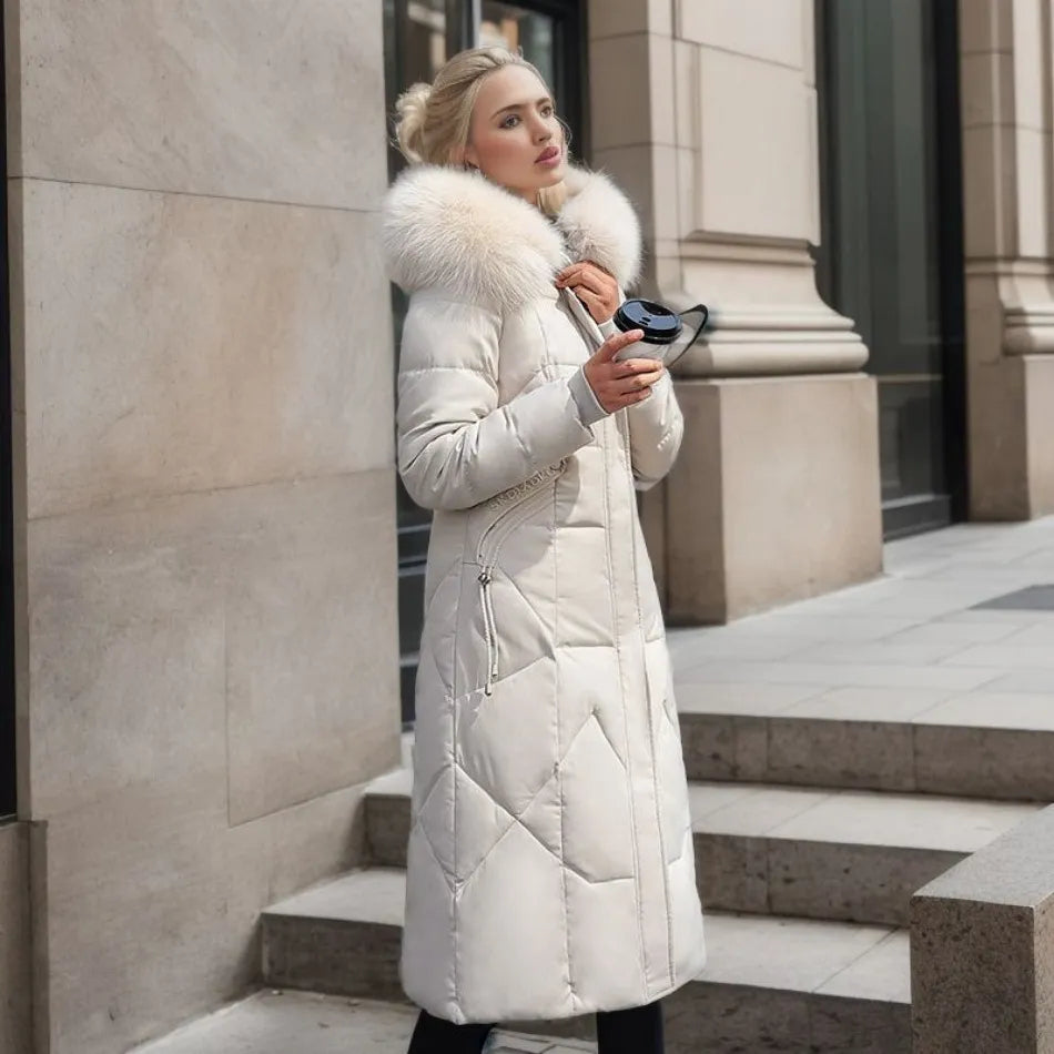Elegant Women's Winter Coat | Long Design