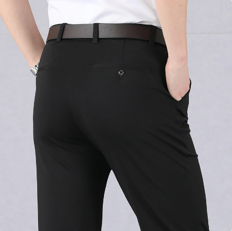 Men’s Stretch Classic Pants | 4-Way Stretch Office & Casual Trousers