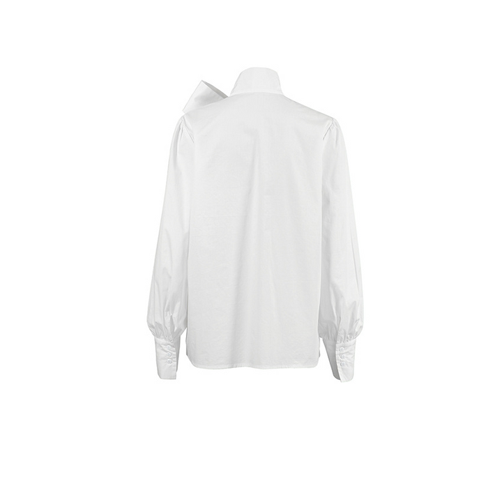 Women's White Blouse | Elegant Bow Tie Neck & Timeless Style