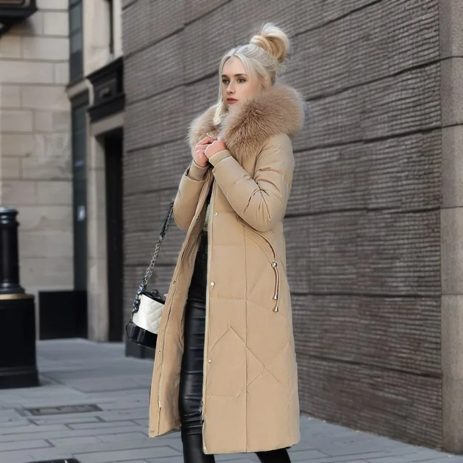 Elegant Women's Winter Coat | Long Design