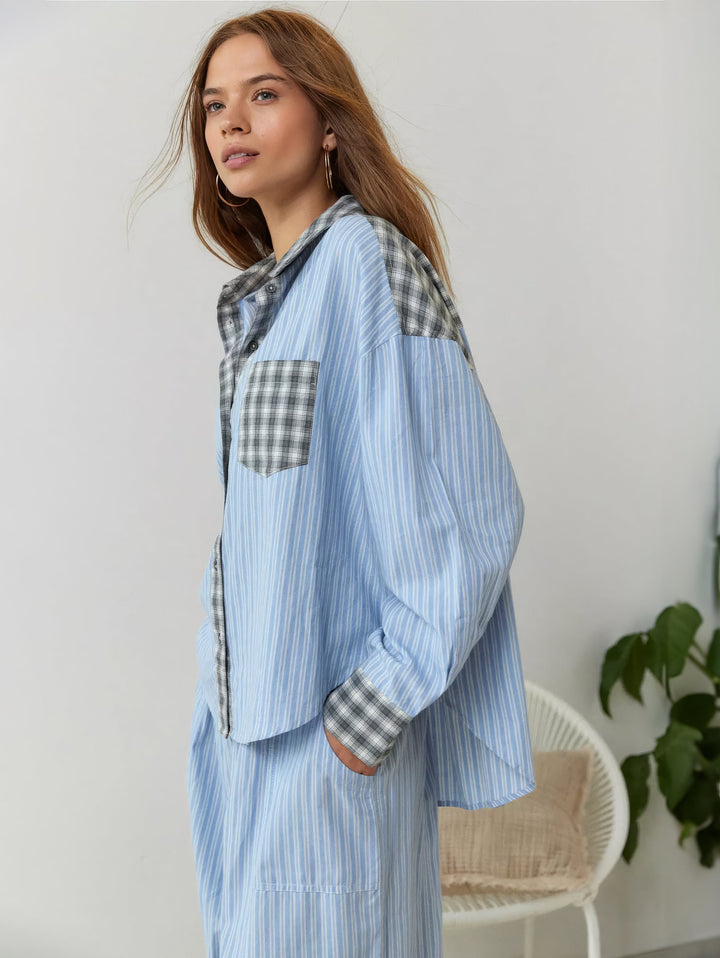 Piper | Women’s Comfortable Loose Fit Checked Pajama Set