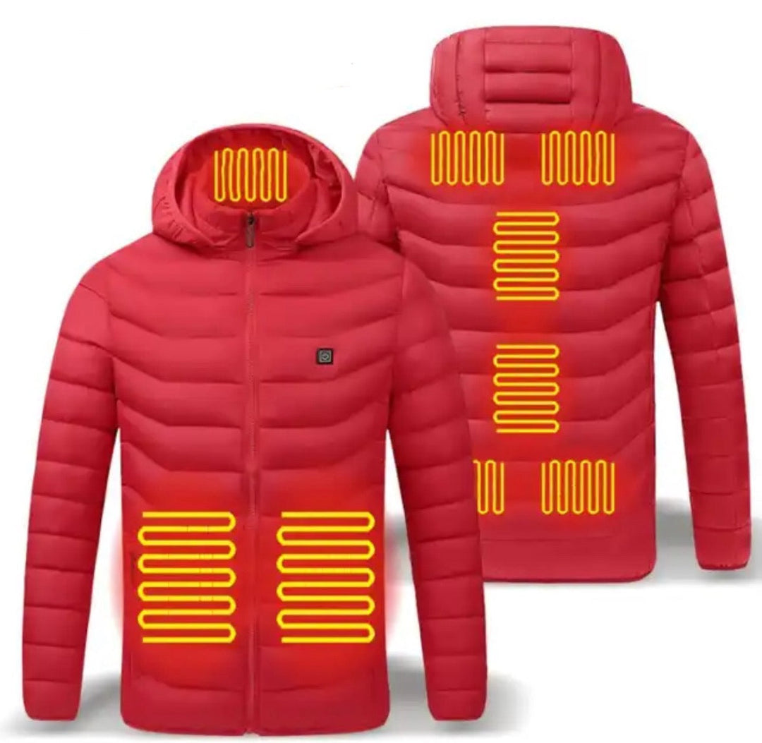 Heated Hooded Jacket | 3 Heat Levels, Thick & Washable