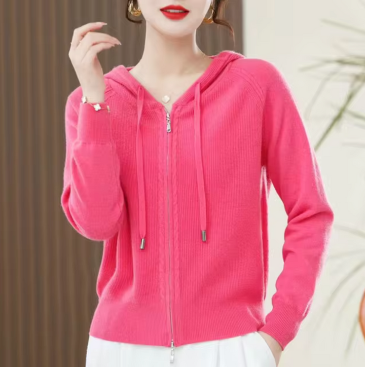 Knitted Cashmere Blend Hoodie | Soft & Cozy