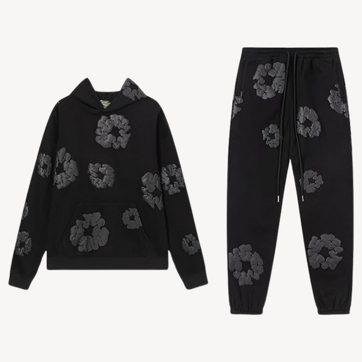 Unisex Cotton Wreath Hoodie & Jogger Set | Matching Set