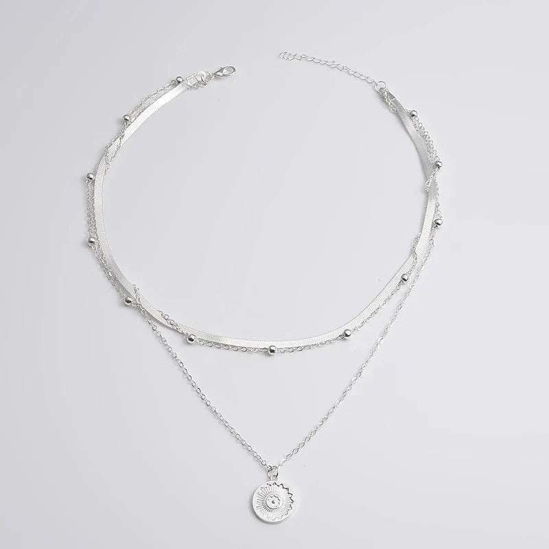 Sylvia | Silver Triple Layer Necklace