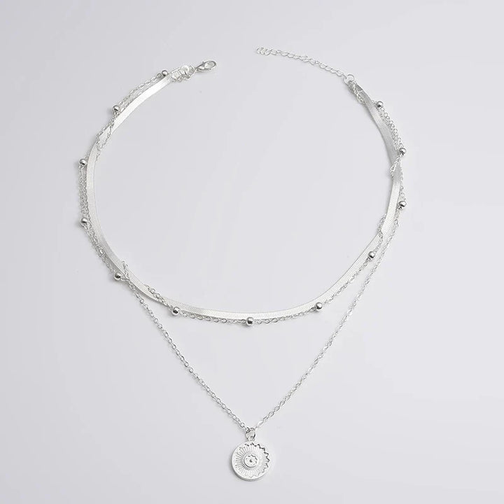 Sylvia | Silver Triple Layer Necklace