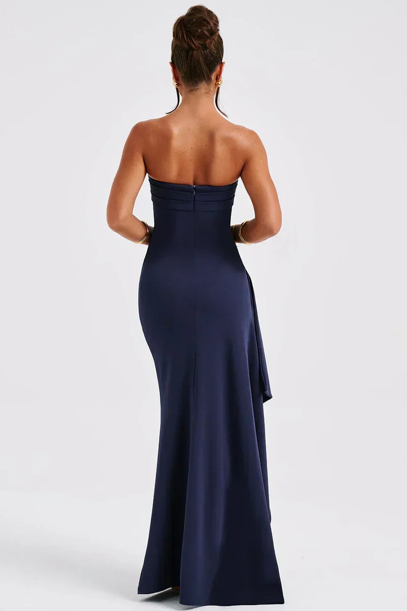 Elegant Twisted Maxi Evening Dress