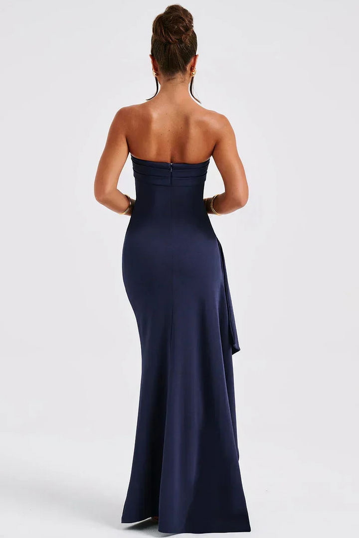 Elegant Twisted Maxi Evening Dress