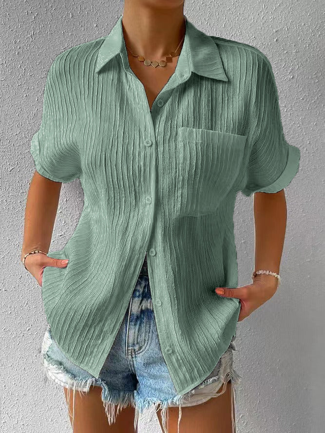 Renna | Women’s Relaxed Fit Short-Sleeve Button-Down Shirt