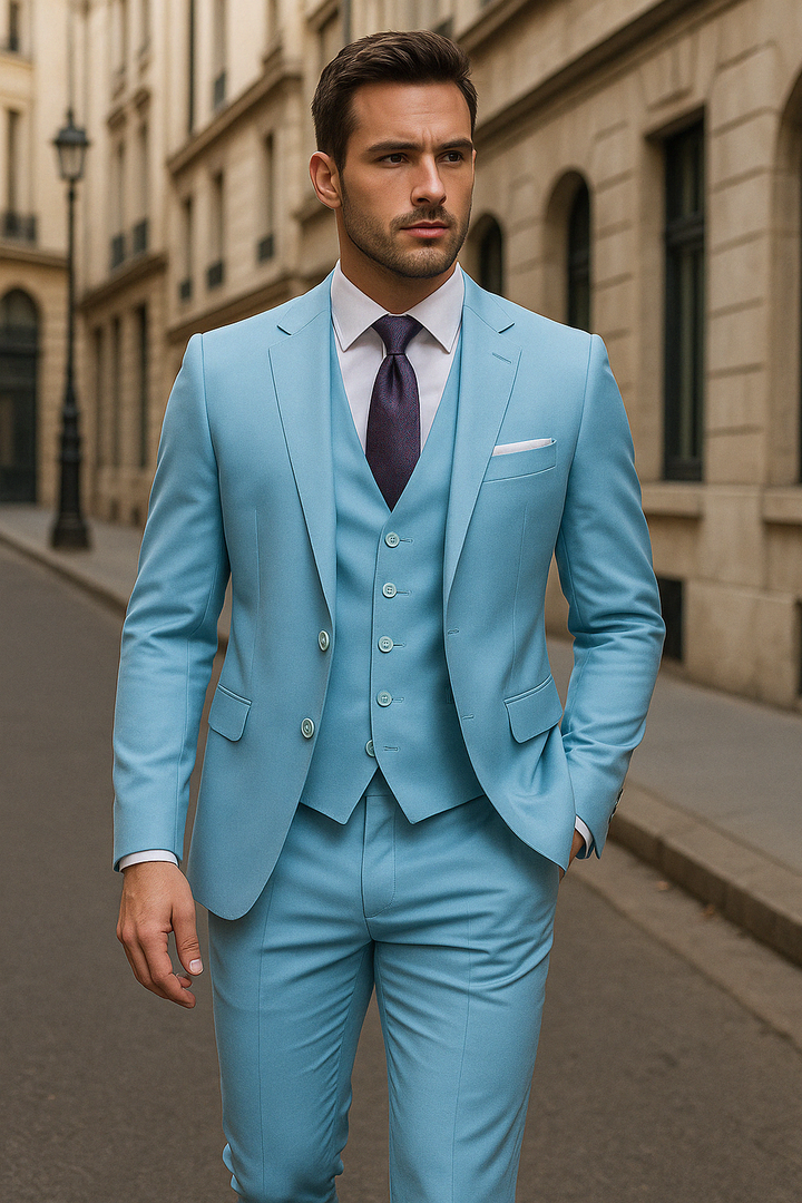 Classic 3-Piece Suit for Men | Formalwear with Jacket + Vest + Pants