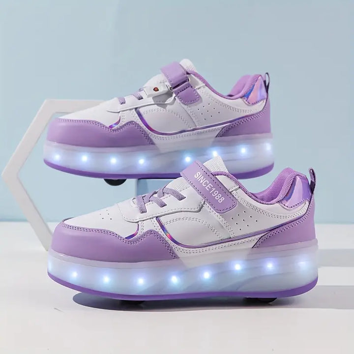 Wheel Skate Roller Shoes | Popular Sneakers with Wheels & LED Lights for Kids