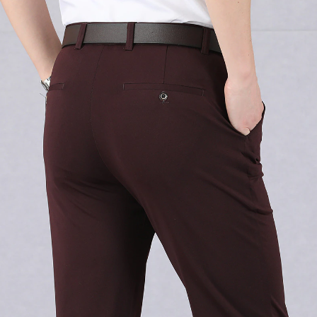 Men’s Stretch Classic Pants | 4-Way Stretch Office & Casual Trousers