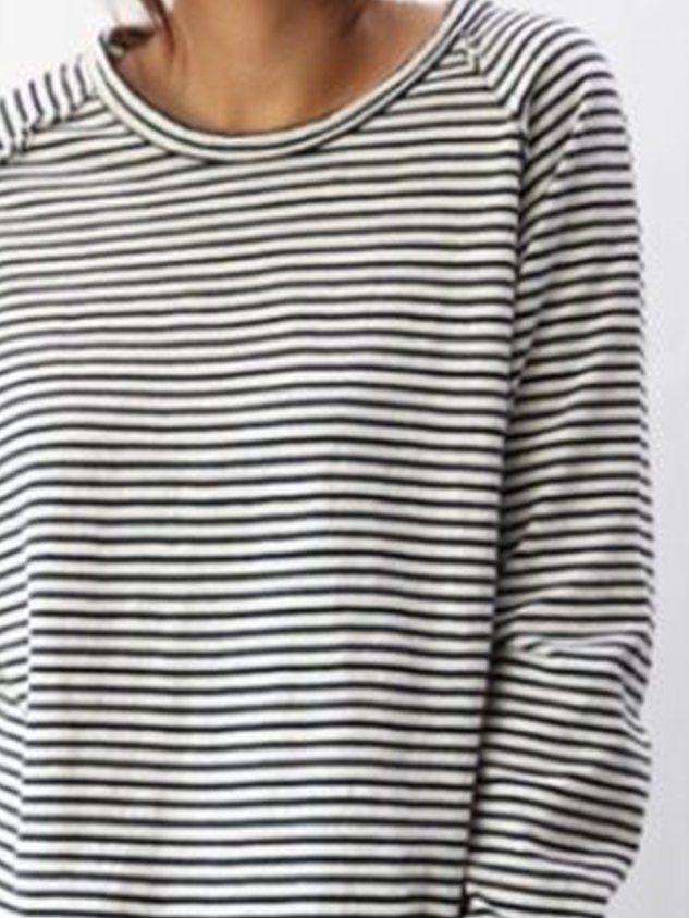 Women’s Striped Casual Long-Sleeve Top | Relaxed Fit