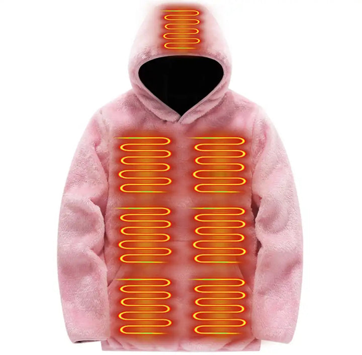 Electric Heated Fleece Hoodie | Cozy Winter Pullover