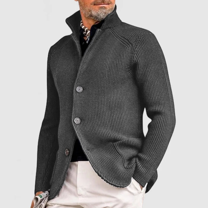 Men’s Knitted Button-Up Cardigan | Wool Blend
