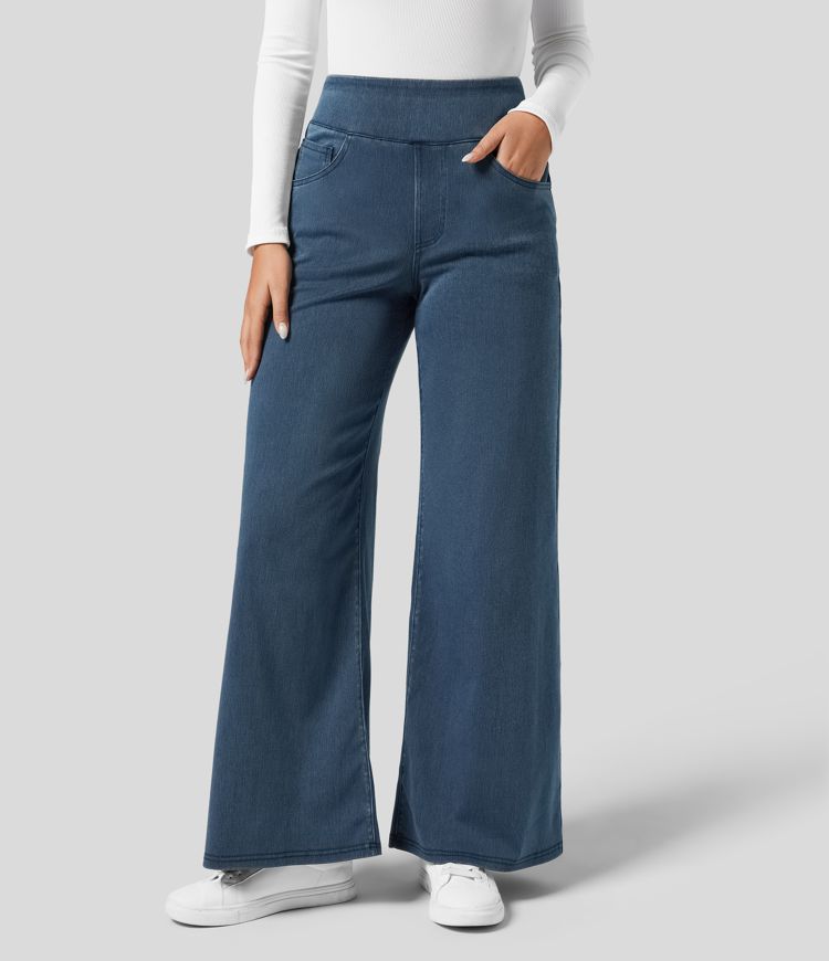 High-Waist Elastic Comfort Pants for Women