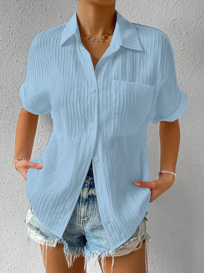 Renna | Women’s Relaxed Fit Short-Sleeve Button-Down Shirt