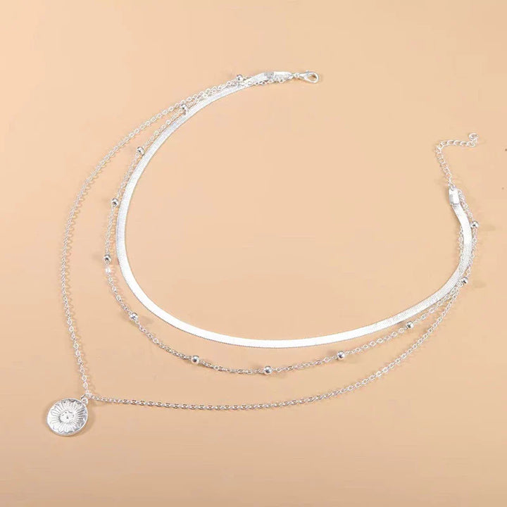 Sylvia | Silver Triple Layer Necklace