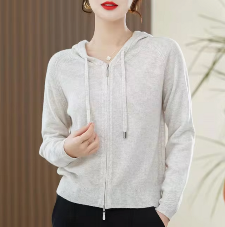 Knitted Cashmere Blend Hoodie | Soft & Cozy