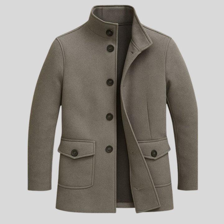 Men’s Utility Wool Stand-Collar Winter Coat