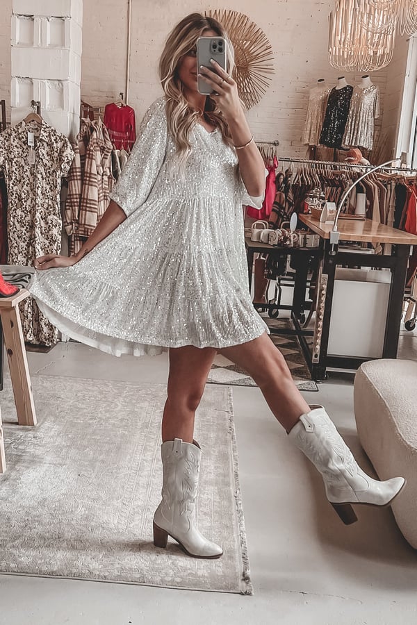 Azalea | Women's A-Line Sequin Party Dress