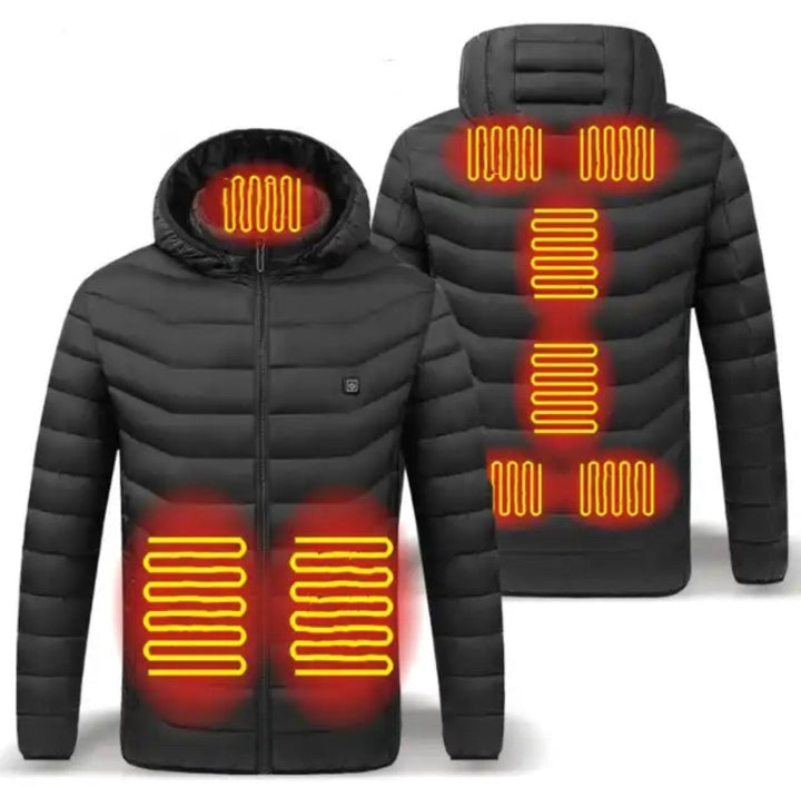 Heated Hooded Jacket | 3 Heat Levels, Thick & Washable