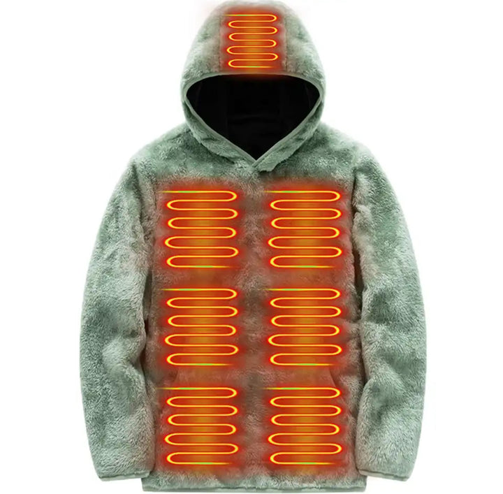 Electric Heated Fleece Hoodie | Cozy Winter Pullover