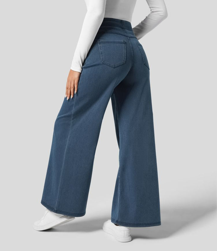 High-Waist Elastic Comfort Pants for Women