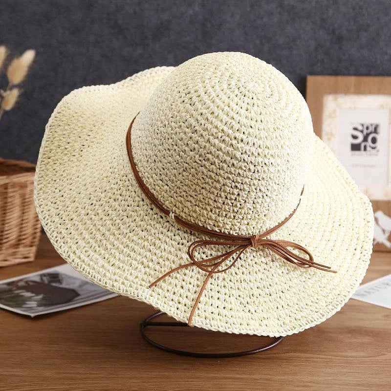 Selina | Women’s Wide-Brim Foldable Straw Beach Hat