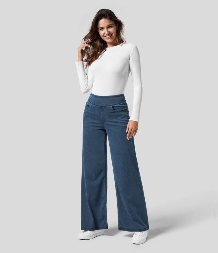 High-Waist Elastic Comfort Pants for Women