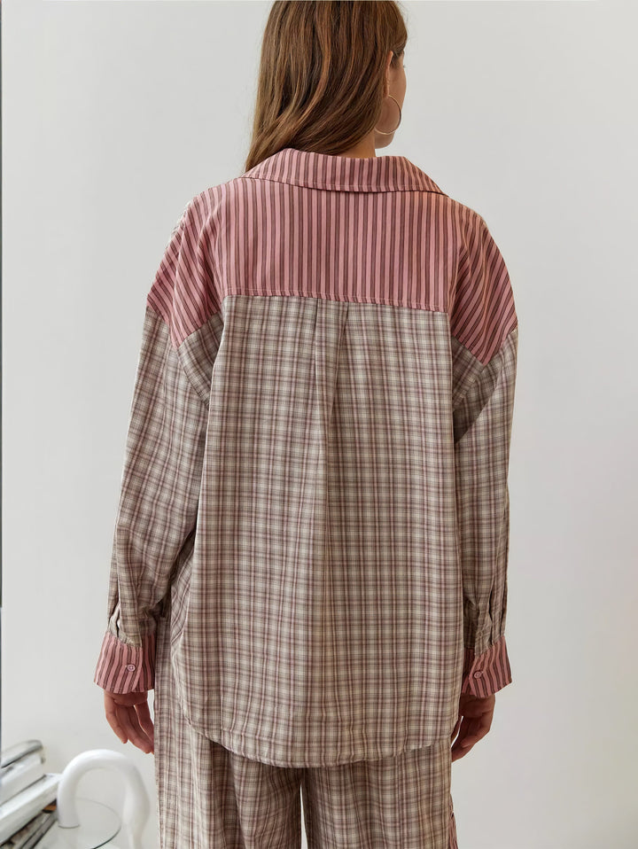 Piper | Women’s Comfortable Loose Fit Checked Pajama Set