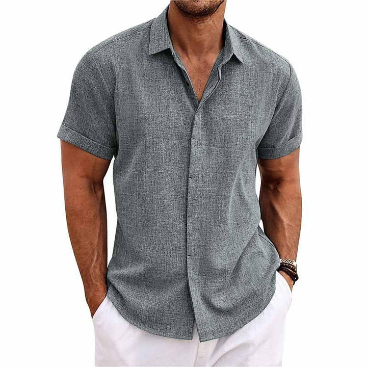 Feron | Men’s Short-Sleeve Linen Shirt