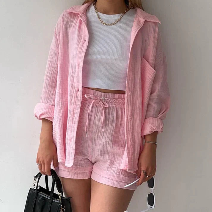 Laleh | Pleated Two-Piece Outfit for Women