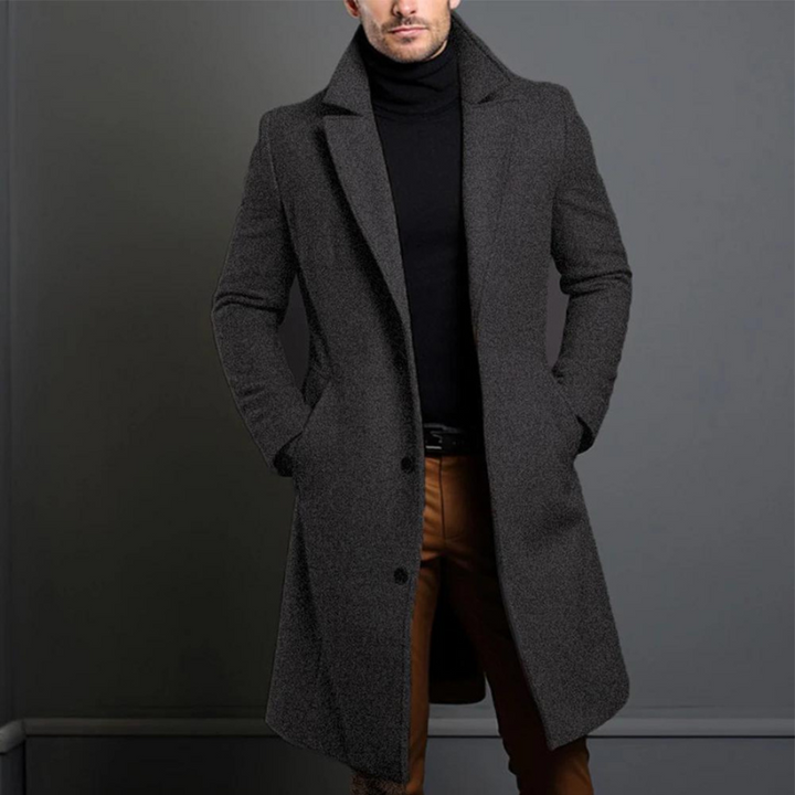 Tailored Winter Wool-Blend Coat for Casual & Formal Wear