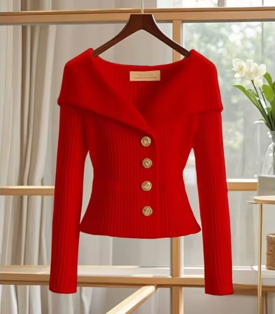 Knitted Cropped Cardigan | Elegant Short-Length Knit Pullover