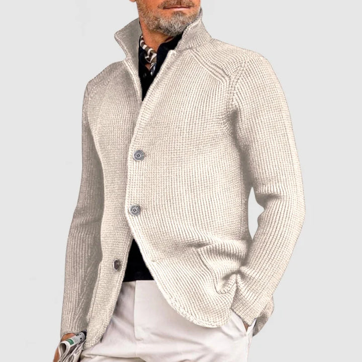Men’s Knitted Button-Up Cardigan | Wool Blend