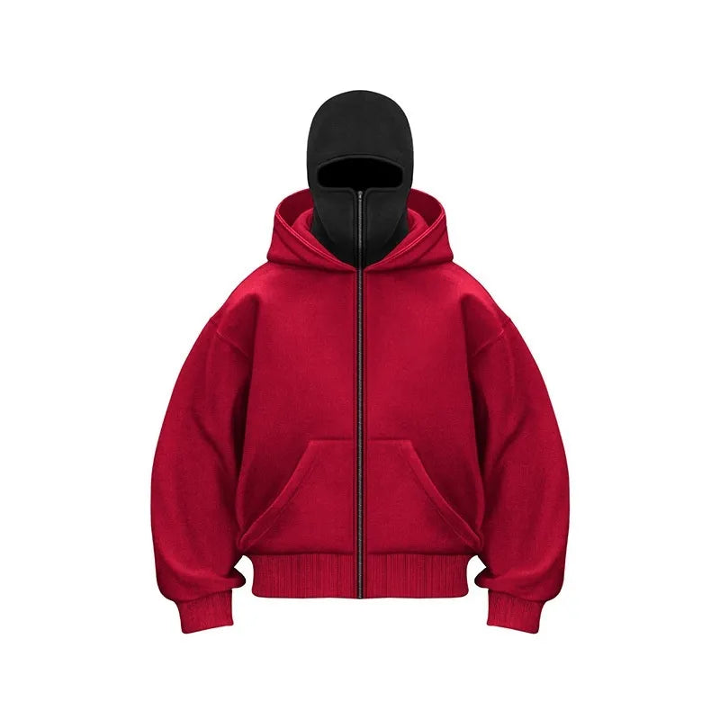 Oversized Hoodie with Face Mask | Men’s Streetwear Pullover