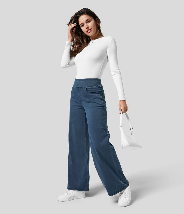 High-Waist Elastic Comfort Pants for Women