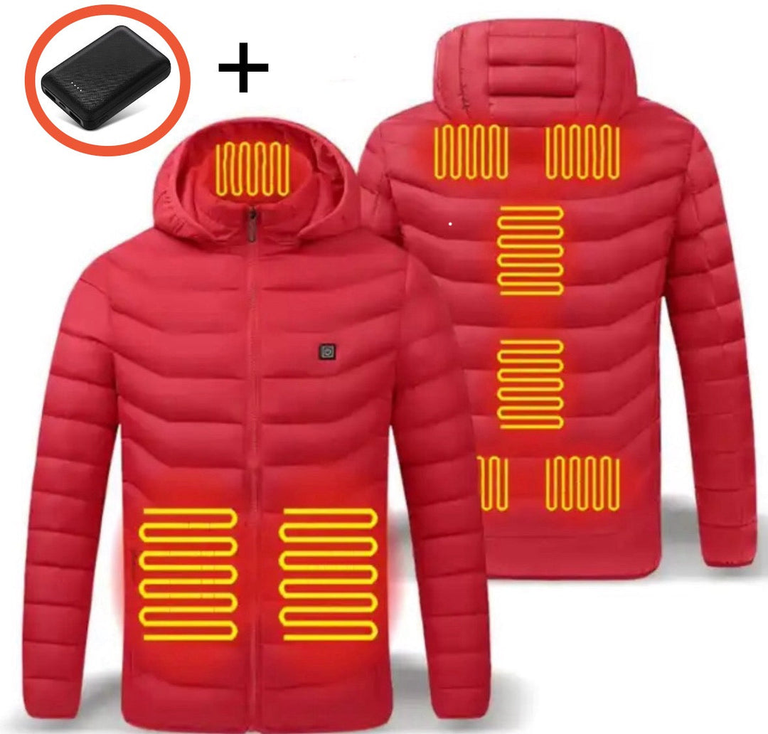 Heated Hooded Jacket | 3 Heat Levels, Thick & Washable