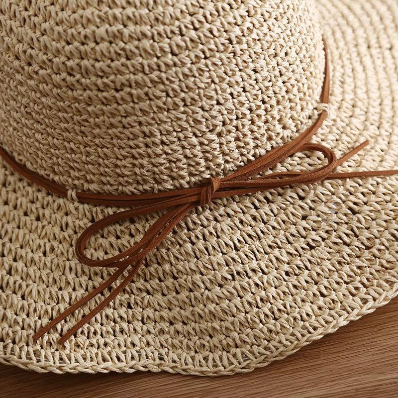 Selina | Women’s Wide-Brim Foldable Straw Beach Hat