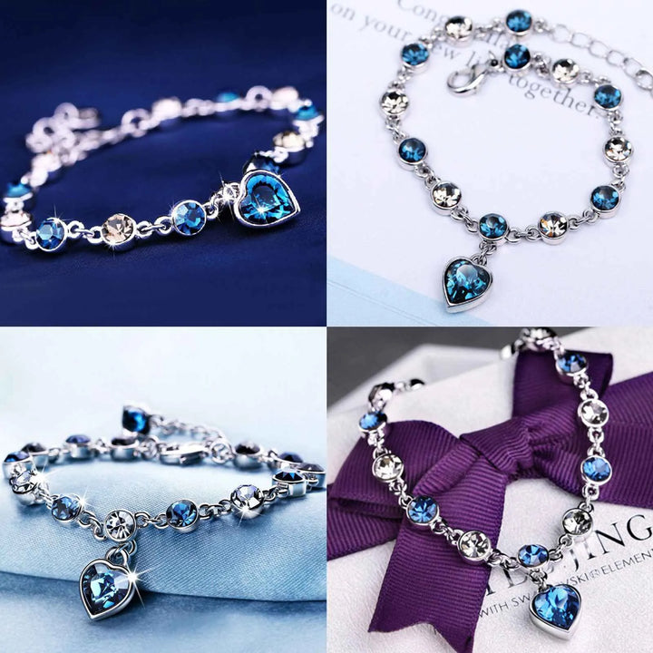 Luna | Adjustable Sterling Silver Crystal Bracelet