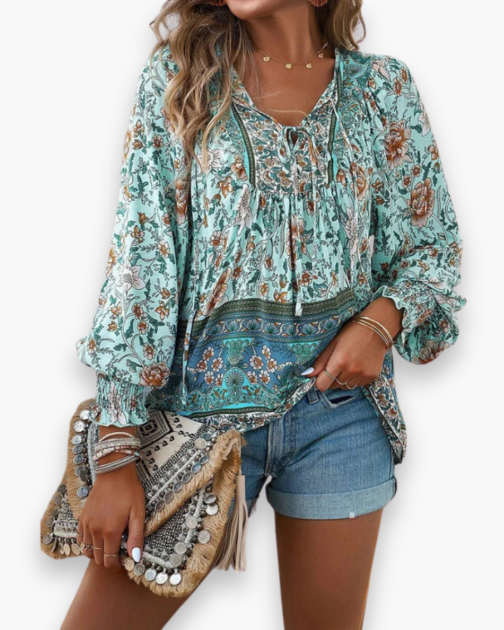 Calira | Women’s Airy Floral Summer Top